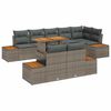 vidaXL Ensemble de canap&eacute; de jardin 9 pc Gris Poly rotin