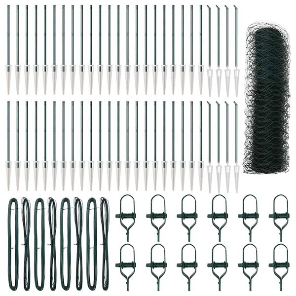 vidaXL Poteau de clôture. Vert 100 x 0,6 m (maille de 36 mm)