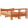 vidaXL Cadre de lit et t&ecirc;te de lit cire marron 120x200 cm bois de pin