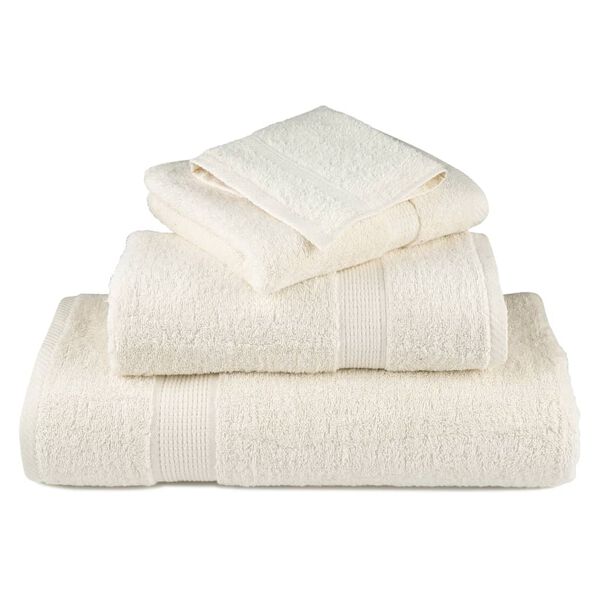 vidaXL Serviettes d'invit&eacute; de qualit&eacute; sup&eacute;rieure SOLUND 4 pcs cr&egrave;me