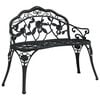 vidaXL Banc de jardin 100 cm Aluminium coul&eacute; Noir