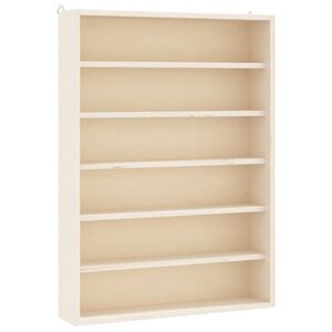 vidaXL Vitrine de collection en bois avec 6 &eacute;tag&egrave;res 40x8,5x55 cm