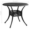 vidaXL Ensemble de bistro 3 pcs Aluminium coul&eacute; Noir
