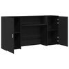 vidaXL Bureau de réception chêne noir 200x50x103,5cm bois d'ingénierie