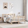 vidaXL Cadre de lit avec t&ecirc;te de lit sans matelas 140x200 cm