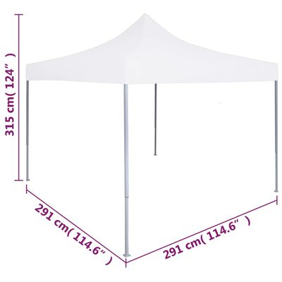 vidaXL Tente de réception pliable professionnelle 3x3 m Acier Blanc