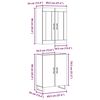 vidaXL Haut Armoire 2 pcs ch&ecirc;ne artisanal Bois d'ing&eacute;nierie