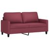 vidaXL Ensemble de canap&eacute;s 2 pcs avec coussins Rouge bordeaux Tissu
