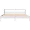 vidaXL Cadre de lit sans matelas blanc 200x200 cm bois massif de pin