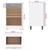 vidaXL Armoire &agrave; tiroirs inf&eacute;rieure "Lyon" Gris Sonoma 50 x 46 x 81,5 cm Bois d'ing&eacute;nierie