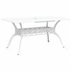 vidaXL Ensemble de salle &agrave; manger pour jardin 5 pcs Blanc Aluminium