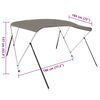 vidaXL Auvent bimini &agrave; 3 arceaux gris 183x196x137 cm