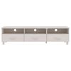 vidaXL Meuble TV HAMAR Blanc 158x40x40 cm Bois massif de pin