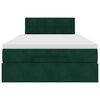 vidaXL Lit ottoman avec matelas vert fonc&eacute; 120x190 cm velours