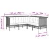 vidaXL Salon de jardin 8 pcs avec coussins Gris R&eacute;sine tress&eacute;e