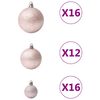 vidaXL Ensemble de boules de Noël 100 pcs Rose
