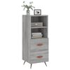vidaXL Buffet Sonoma gris 34,5x34x90 cm Bois d'ing&eacute;nierie
