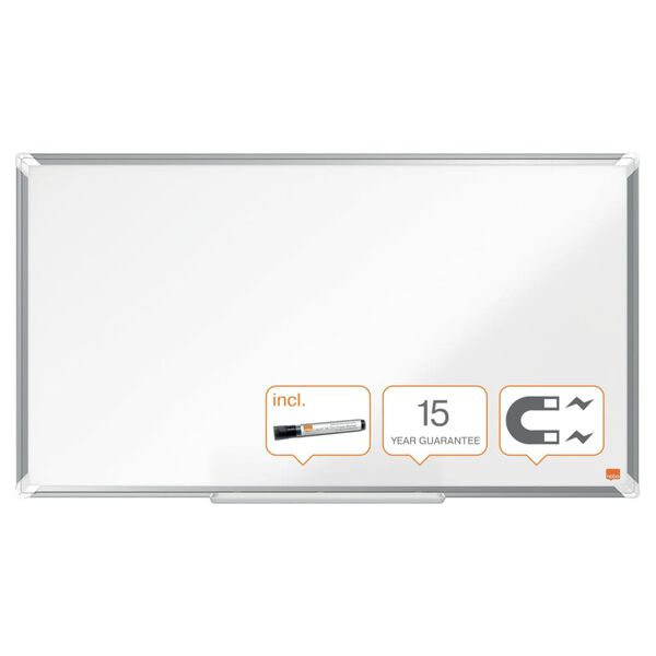 Nobo Tableau blanc magn&eacute;tique &eacute;cran large Premium Plus Acier 89x50 cm