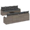 vidaXL Ensemble de canap&eacute; de jardin avec coussin 9 pcs Gris