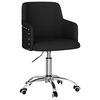 vidaXL Chaise pivotante de bureau Noir Tissu