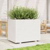 vidaXL Jardini&egrave;re blanc 90x60x72,5 cm bois de pin massif
