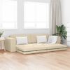 vidaXL Canap&eacute;-Lit 200cm Cr&egrave;me tissu