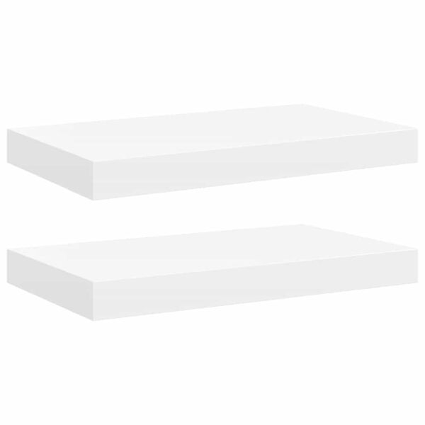vidaXL &Eacute;tag&egrave;res murales flottantes 2 pcs blanc 40x23x3,8 cm MDF