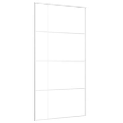 vidaXL Porte coulissante Verre ESG et aluminium 102,5x205 cm Blanc