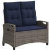 vidaXL Banc de jardin avec oreiller 105 x 60 x 112 cm acier