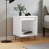 vidaXL Table de chevet Blanc 40x35x50 cm Bois d&rsquo;ing&eacute;nierie