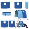 vidaXL Lit mezzanine pour enfants Noir et Bleu 80 x 200 cm M&eacute;tал
