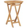 vidaXL Table pliable de jardin &Oslash; 60 cm Bois de teck solide