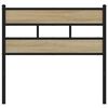 vidaXL T&ecirc;te de lit de remplacement ch&ecirc;ne sonoma 107 cm fer et bois d&rsquo;ing&eacute;nierie