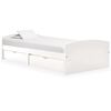 vidaXL Cadre de lit avec 2 tiroirs sans matelas blanc 90x200 cm