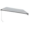 vidaXL Auvent manuel r&eacute;tractable avec LED anthracite blanc 600x350 cm
