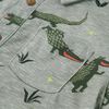 Chemise pour enfants m&eacute;lange kaki clair 128