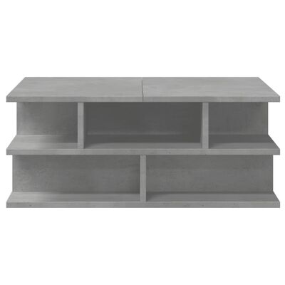 vidaXL Table basse gris béton 70x70x29 cm bois d'ingénierie