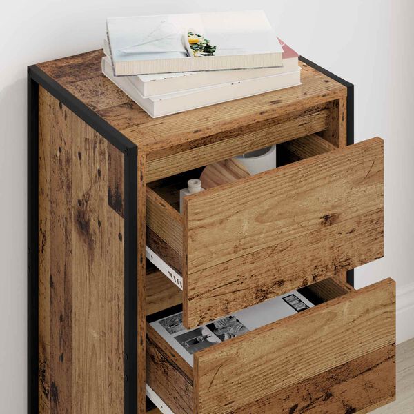 vidaXL Buffet Bois Ancien 42 x 36 x 75.5 cm Bois d'ing&eacute;nierie