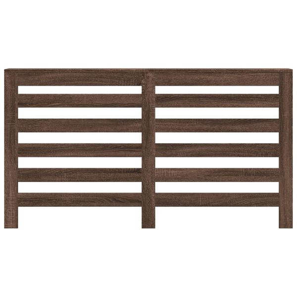 vidaXL Cache-radiateur ch&ecirc;ne marron 149x20x82 cm bois d'ing&eacute;nierie