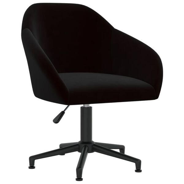 vidaXL Chaises pivotantes &agrave; manger lot de 2 noir velours