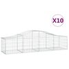 vidaXL Paniers &agrave; gabions arqu&eacute;s 10 pcs 200x50x40/60 cm fer galvanis&eacute;