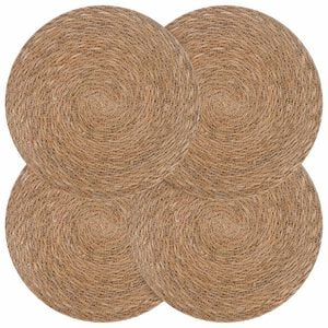 vidaXL Dessous de verre en herbe marine 4 pc Naturel