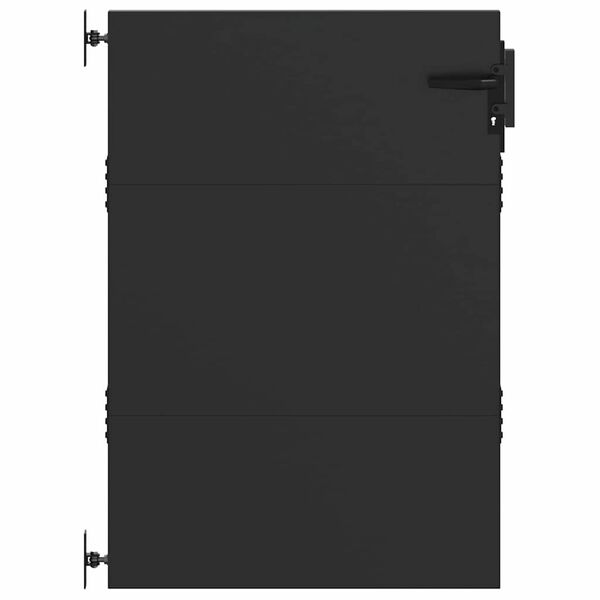 vidaXL Porte de Jardin Noir 85 x 125 cm Acier peint par poudre
