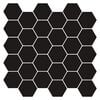 vidaXL Carreau hexagonal 10 pc Noir 30 x 30 cm Polyur&eacute;thane et PET