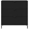 vidaXL Buffet avec tiroir Noir 79,5 x 33 x 82 cm Bois d'ing&eacute;nierie