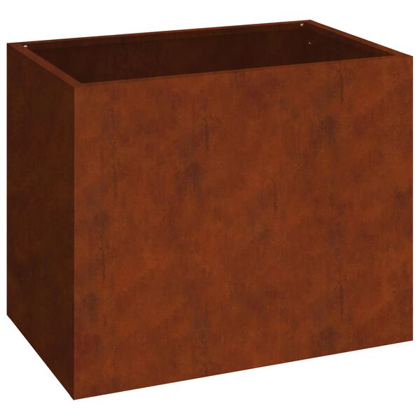 vidaXL Cache-pot de jardin Acier patin&eacute; 50 x 32 x 40 cm Acier patin&eacute;