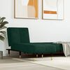 vidaXL Chaise longue vert fonc&eacute; velours