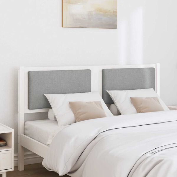 vidaXL T&ecirc;te de lit Autre Blanc 150 cm Bois massif en pin