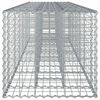 vidaXL Lit sur&eacute;lev&eacute; gabion 2 pcs Argent&eacute; 260 x 60 x 55 cm