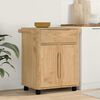 vidaXL Chariot de cuisine FLORO Cire marron 72,5 x 45 x 80 cm